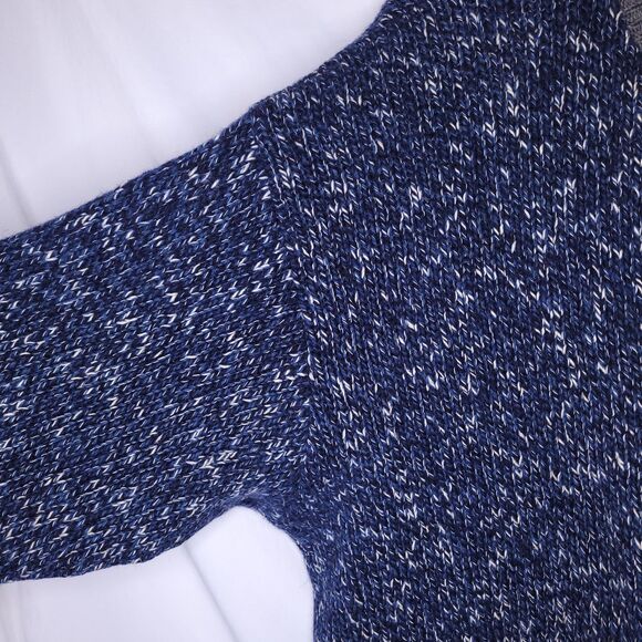 LL Bean Wool Sweater Mens XL Blue, White Crewneck Vintage - Picture 3 of 11